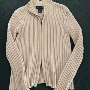 Vintage Double Zipper Fitted Sweater